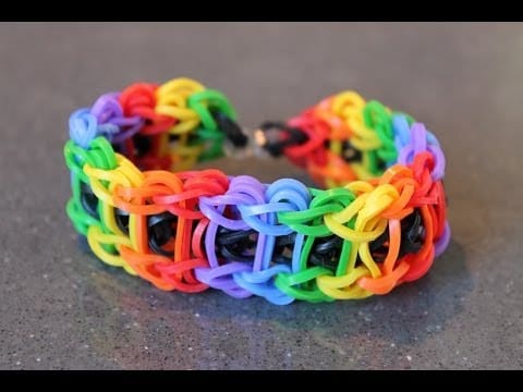 Loom van de Action, Ladder armband, rondom Loom van de Action, Ladder armband, rondom