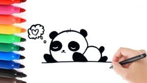 Een panda leren tekenen 3 Een panda leren tekenen 3